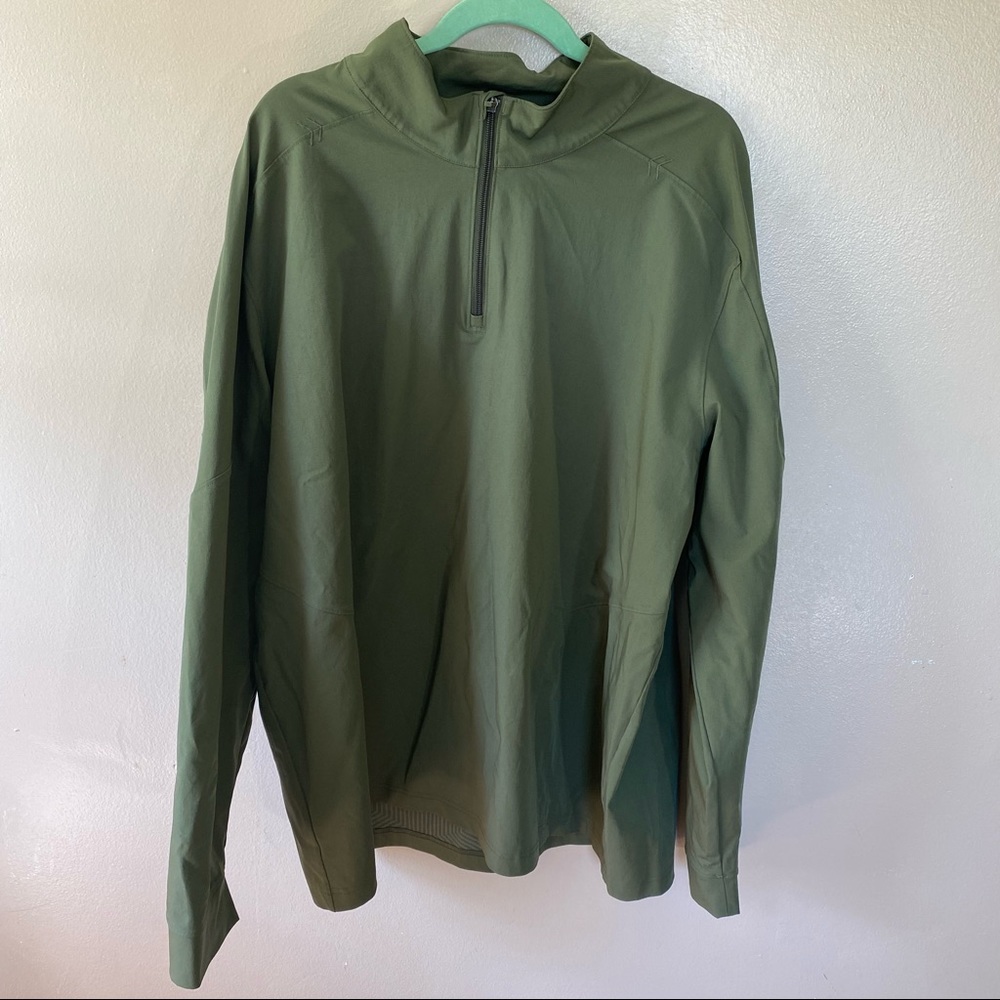 Under Armour Loose Quarterzip Windbreaker Jacket, Army Green, Size 3XL, EUC